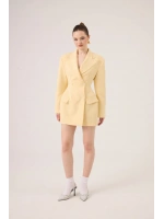 Belden Oturmalı Galina Blazer Ceket Sarı