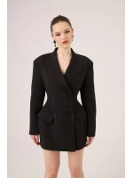 Belden Oturmalı Galina Blazer Ceket Siyah