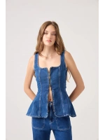 Belden Oturmalı Tiara Jean Büstiyer Mavi