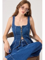 Belden Oturmalı Tiara Jean Büstiyer Mavi