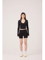 Beli Kıvrımlı Mini Kacie Şort Siyah