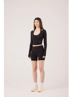 Beli Kıvrımlı Mini Kacie Şort Siyah