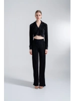 Beli Lastikli Esnek Comfy Pantolon Siyah