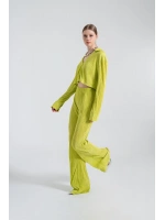 Beli Lastikli Esnek Comfy Pantolon Yeşil