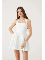 Cepli Mini Felici Elbise Beyaz