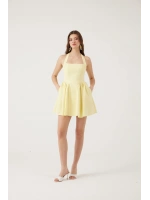 Cepli Mini Felici Elbise Sarı