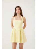 Cepli Mini Felici Elbise Sarı