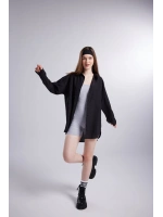 Cepli Oversize Kesim Lovesize Gömlek Siyah