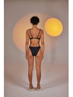 Çıkarılabilir Çiçek Detaylı Premium Sleek Bikini Altı Siyah