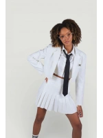 Crop Model Astarlı College Ceket Ekru