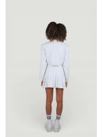 Crop Model Astarlı College Ceket Ekru
