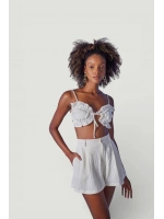 Crop Model Bağlamalı Playa Büstiyer Beyaz