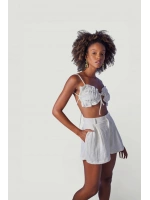 Crop Model Bağlamalı Playa Büstiyer Beyaz