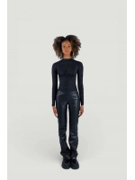 Drape Detaylı Yarım Balıkçı Draped Bluz Siyah