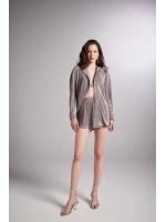 Düğme Kapamalı Comfy Oversize Gömlek Vizon
