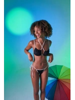 Kontrast Biyeli Emma Bikini Üstü Siyah