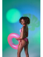 Kontrast Biyeli Yüksek Bel Emma Bikini Altı Pembe