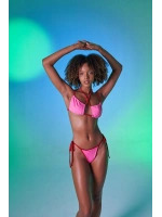 Kontrast Biyeli Yüksek Bel Emma Bikini Altı Pembe