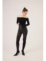 Madonna Yaka Dantelli Macy Kaşmir Bluz Siyah