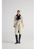 Maxi Boy Kemerli Cloak Trençkot Bej