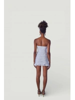 Mini Boy Straplez Drapeli Poplin Carla Elbise Beyaz