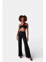 Omuz Detaylı Beatrice Crop Siyah