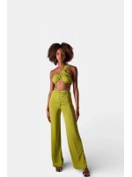 Omuz Detaylı Beatrice Crop Yeşil