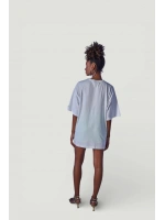 Oversize Baskılı Stalker T-Shirt Beyaz
