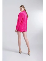 Oversize Düğme Kapamalı Comfy Oversize Gömlek Pembe