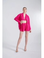Oversize Düğme Kapamalı Comfy Oversize Gömlek Pembe
