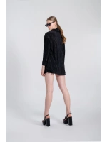 Oversize Düğme Kapamalı Comfy Oversize Gömlek Siyah