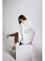 Oversize Kapüşonlu Unisex Eye Sweat Beyaz