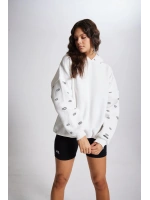 Oversize Kapüşonlu Unisex Eye Sweat Beyaz