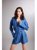 Oversize Kesim Julia Gömlek Mavi