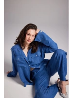 Oversize Kesim Julia Gömlek Mavi