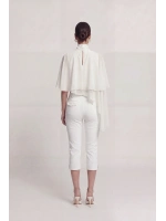 Pelerin Model Bena Bluz Beyaz