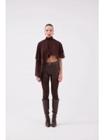 Pelerin Model Bena Bluz Kahve