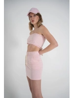 Straplez Crop Toa Büstiyer Pembe