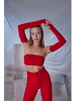 Straplez Model Noir Bluz Kırmızı