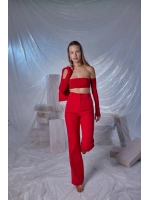 Straplez Model Noir Bluz Kırmızı