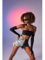 Straplez Model Noir Bluz Siyah