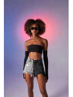 Straplez Model Noir Bluz Siyah