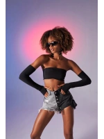 Straplez Model Noir Bluz Siyah