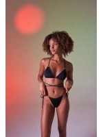Üçgen Bağcıklı Ayarlanabilir Delphi Bikini Üstü Siyah