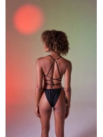 Üçgen Bağcıklı Ayarlanabilir Delphi Bikini Üstü Siyah