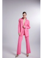 Vatklı Cepli Panky Blazer Ceket Pembe
