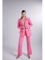 Vatklı Cepli Panky Blazer Ceket Pembe
