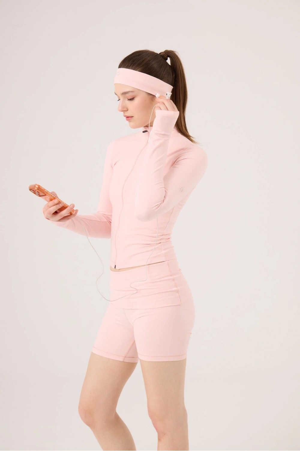 Beli Kıvrımlı Mini Kacie Şort Pembe