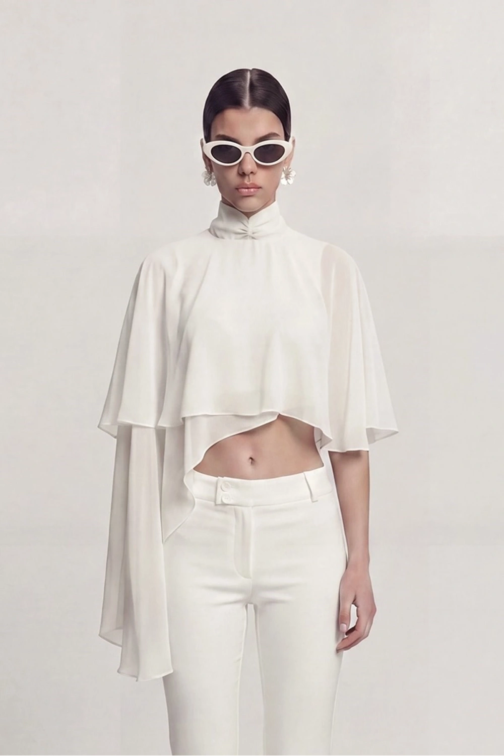 Pelerin Model Bena Bluz Beyaz