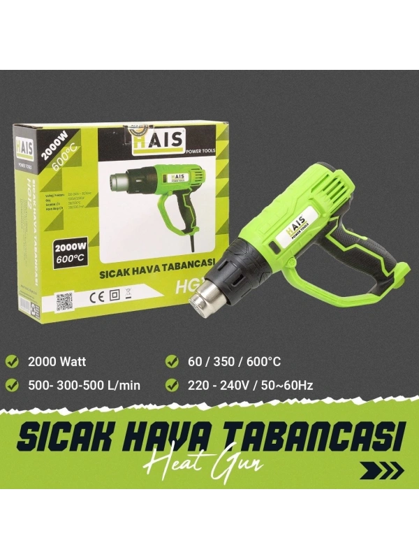 Hais HG12 Sıcak Hava Tabancası